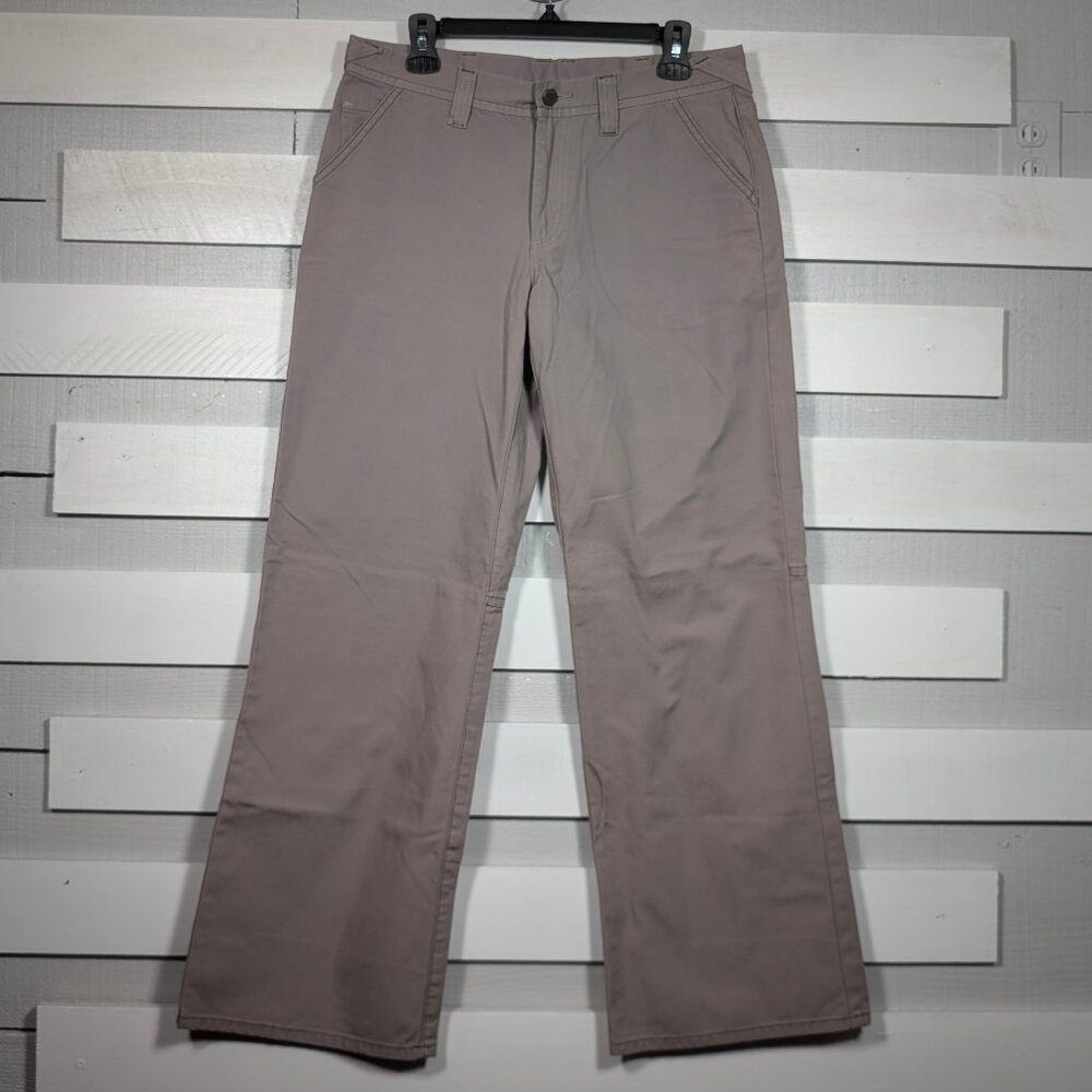 NEW Patagonia Organic Cotton Women's 10 Shop Pants Khaki Tan gray Work wide leg